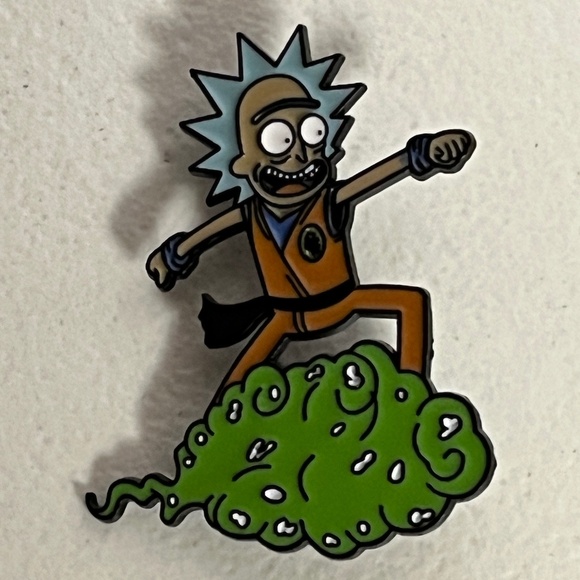 Dragonball Z Rick & Morty Mash Up Enamel Pin Pins Brooch Pins Hats Hatpin - Picture 2 of 9